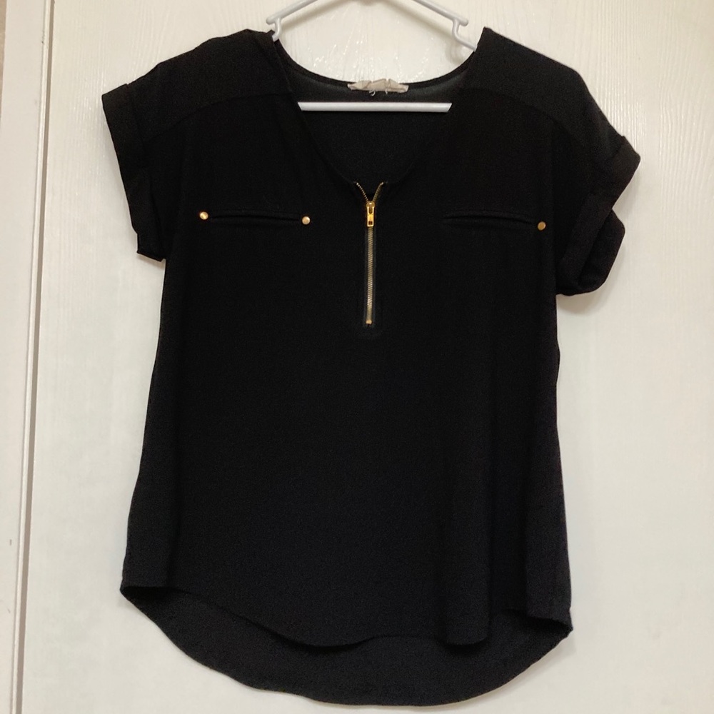 Black shirt with Gold details